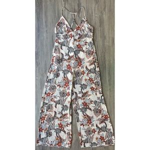 Ark nc. Multi-color Floral Wide Leg Jumper Size M